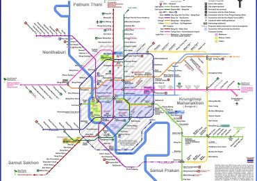 نقشه خطوط هوایی و نقشه متروی بانکوک